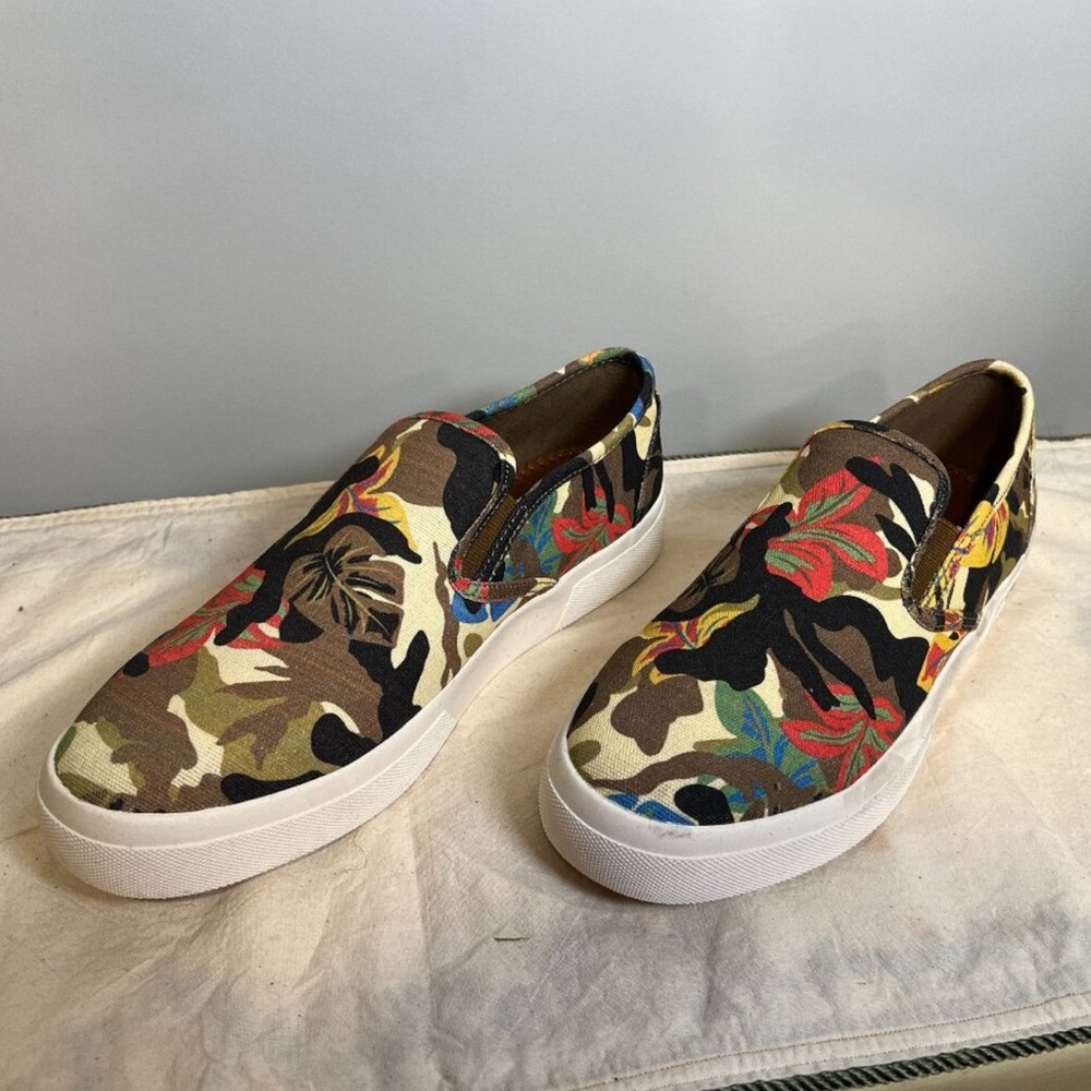 Sun + Stone Multicolor Camouflage Slip-On Loafers